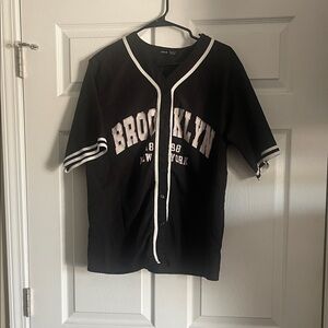 SHEIN Black Kids Brooklyn Jersey